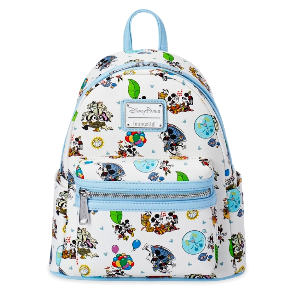 MATCHING SET LOUNGEFLY Mickey & Minnie's Runaway Railway Backpack and wallet